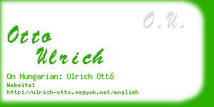 otto ulrich business card
